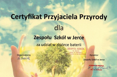 Zespół Szkół w Jerce Przyjacielem Przyrody