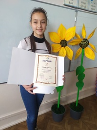 Antonina Wachowska laureatką rejonowego konkursu plastycznego pt. „Krew ratuje życie”.