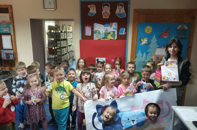 Wizyta przedszkolaków w bibliotece szkolnej
