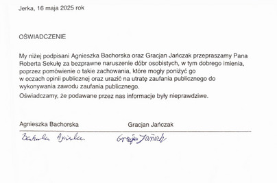 Oświadczenie