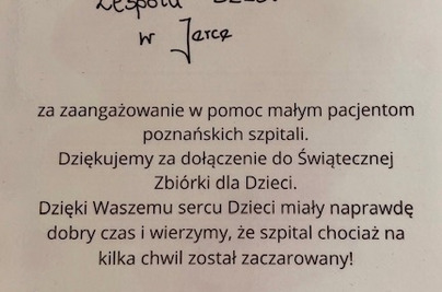 „Fundacja Moje Skrzydła i szkolni wolontariusze razem dla dzieci”