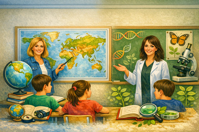 Dwujęzyczna lekcja geografii i biologii